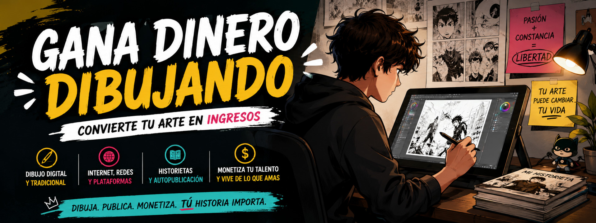 Cómo ganar dinero dibujando en internet y vivir de tus historietas