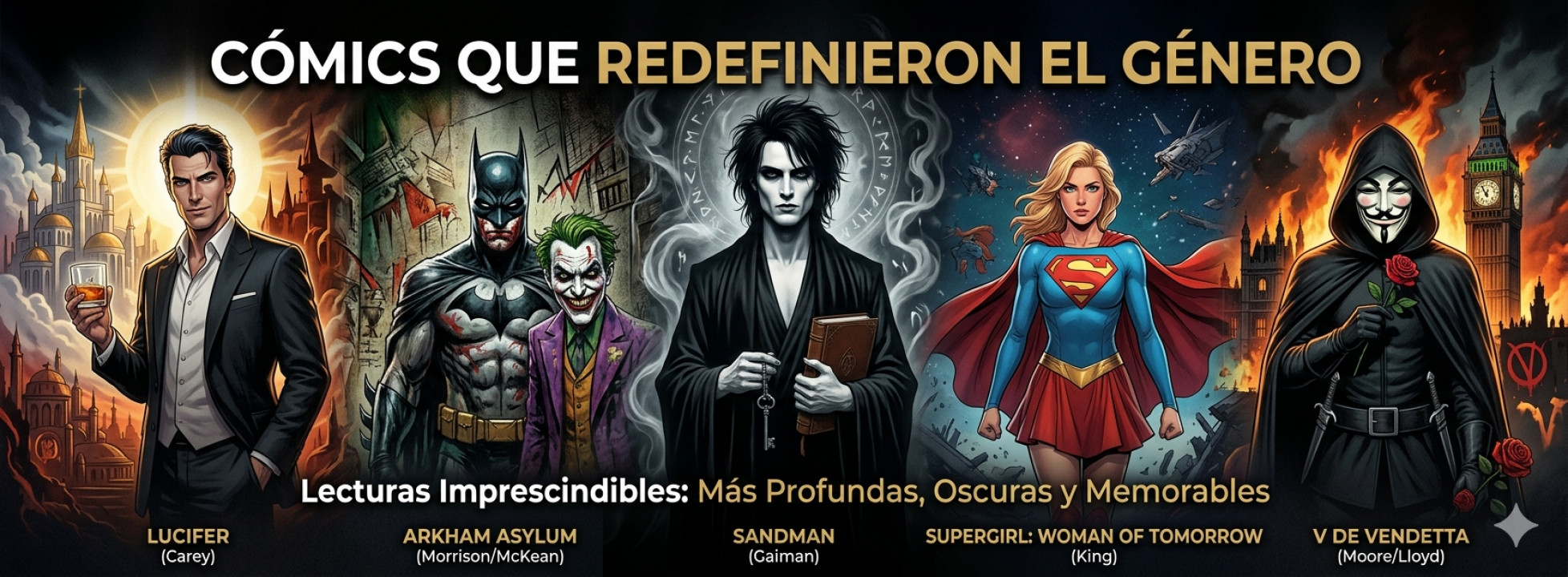 El universo del cómic que cambió la narrativa moderna: de Sandman a V de Vendetta