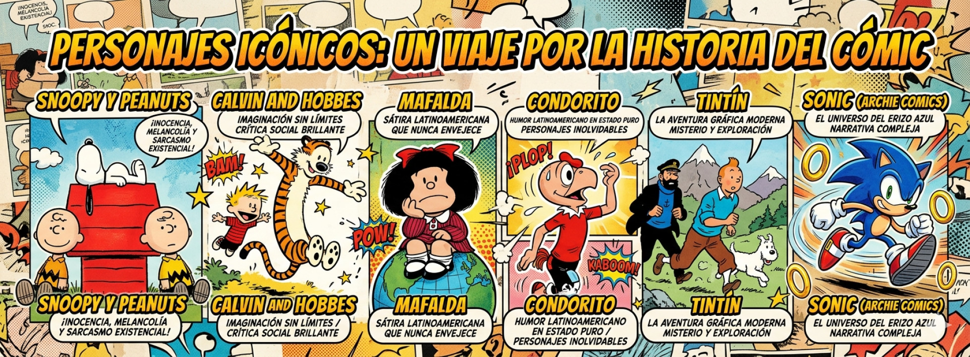 El encanto eterno de los cómics clásicos y modernos: de Snoopy a Sonic