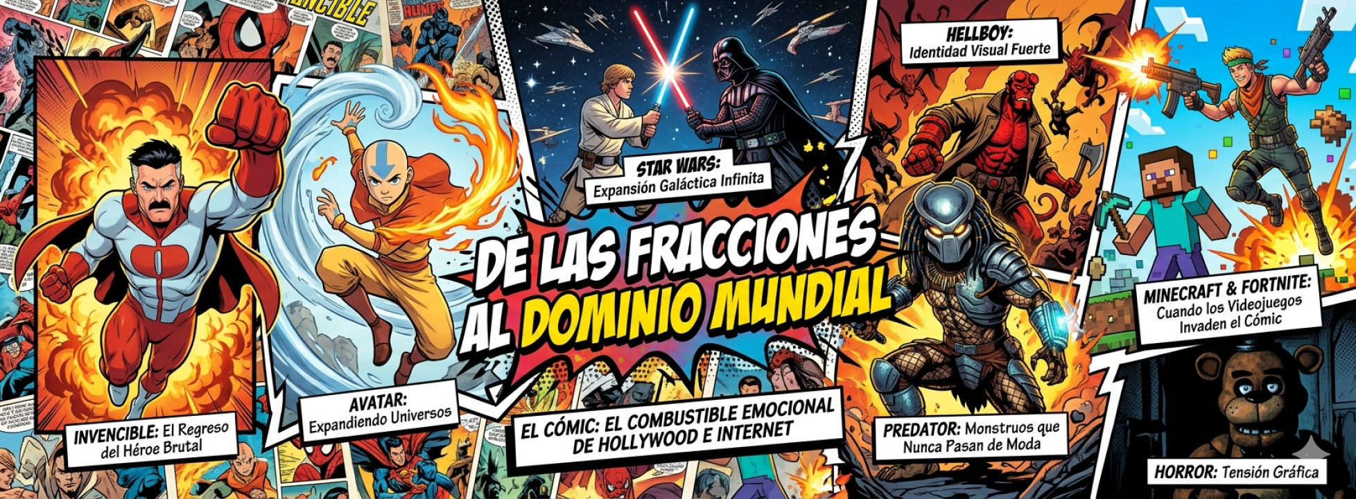 El auge del cómic moderno: de los superhéroes a los universos gamer