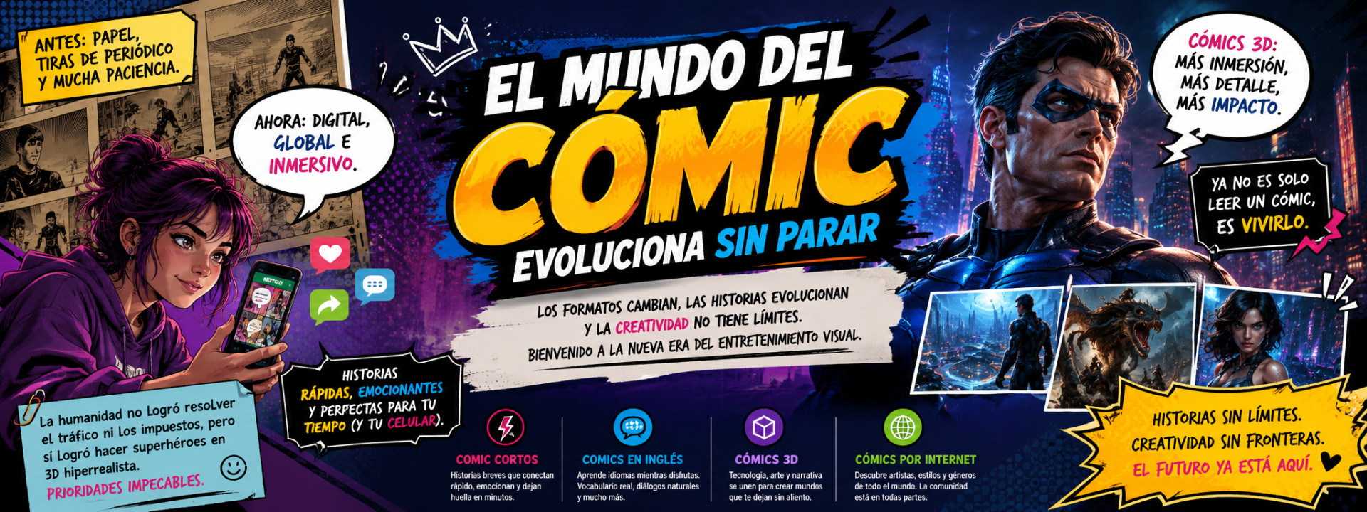 La evolución de los cómics digitales: del comic corto a los impresionantes cómics 3D